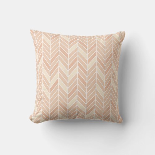 Cantilevered Chevron narrow  blush Throw Pillow