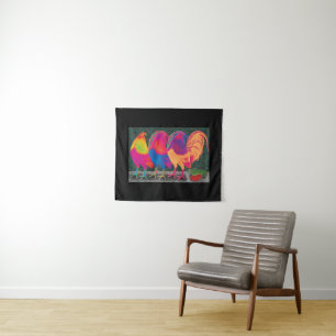 Cantina Roosters Tapestry