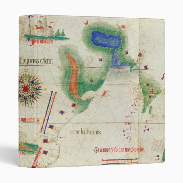 Cantino Planisphere | 1502 3 Ring Binder (Front/Spine)