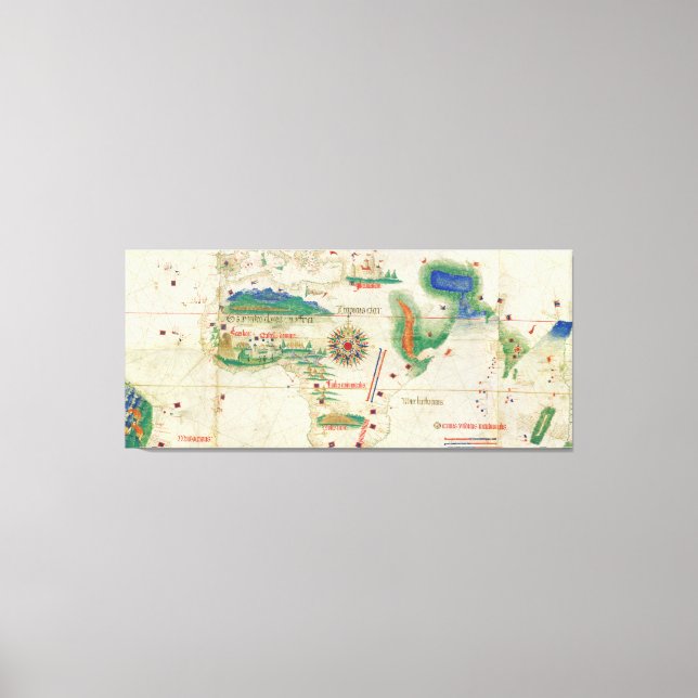 Cantino Planisphere | 1502 Canvas Print (Front)