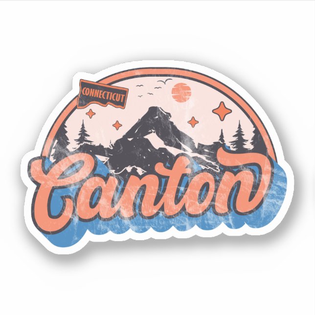 Canton, Connecticut Sticker (Front)