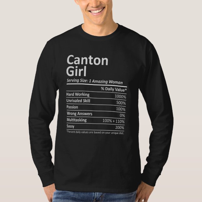 Canton Girl Il Illinois Funny City Home Roots Usa T-Shirt (Front)