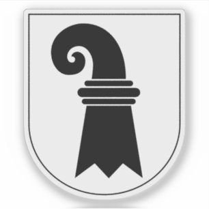 Canton of Basel-Stadt coat of arms, Switzerland Sticker