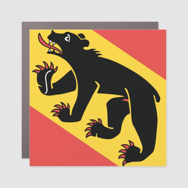 Canton of Bern flag Switzerland symbol Car Magnet (Front)