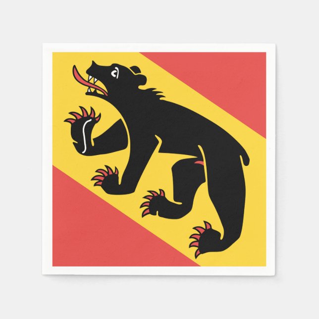 Canton of Bern flag Switzerland symbol Napkins (Front)