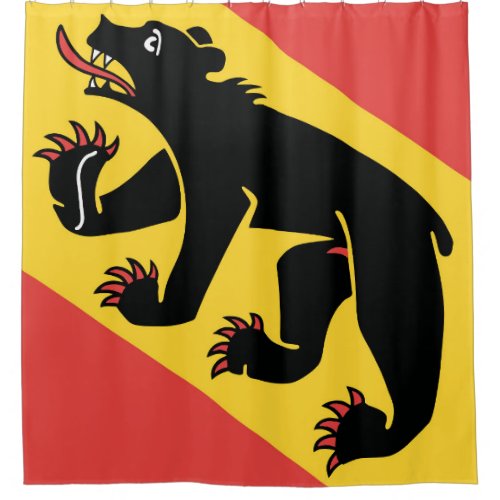 Canton of Bern flag Switzerland symbol Shower Curtain