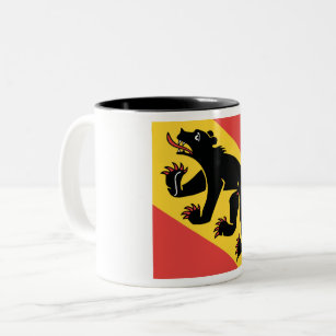 Canton of Bern flag Switzerland symbol Two-Tone Coffee Mug