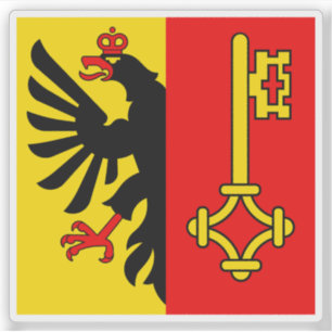 Canton of Geneva flag, Switzerland Sticker