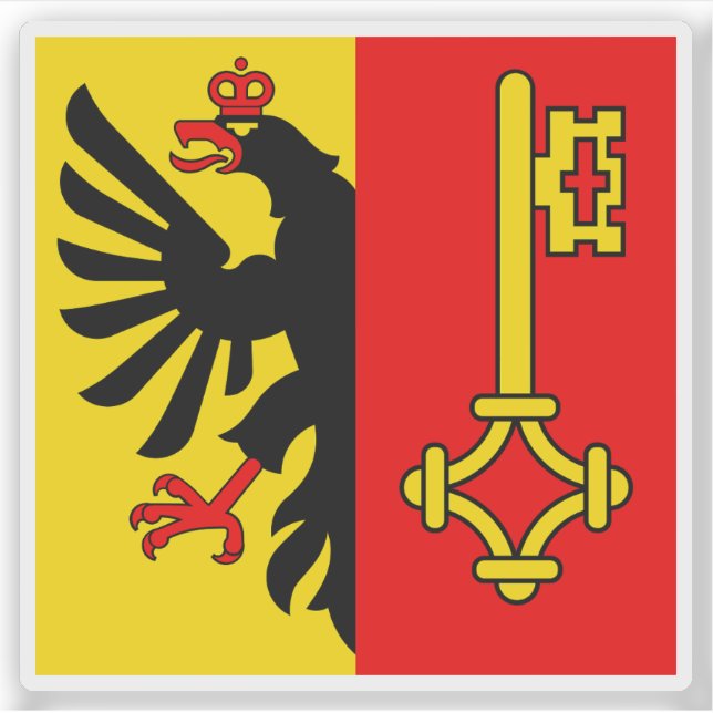 Canton of Geneva flag, Switzerland Sticker (Front)