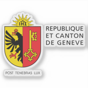 Canton of Geneva logo, Switzerland Sticker