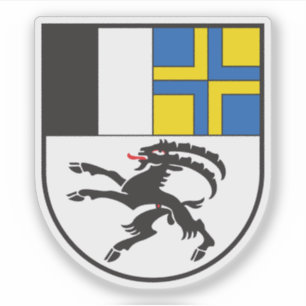 Canton of Graubünden coat of arms, Switzerland Sticker