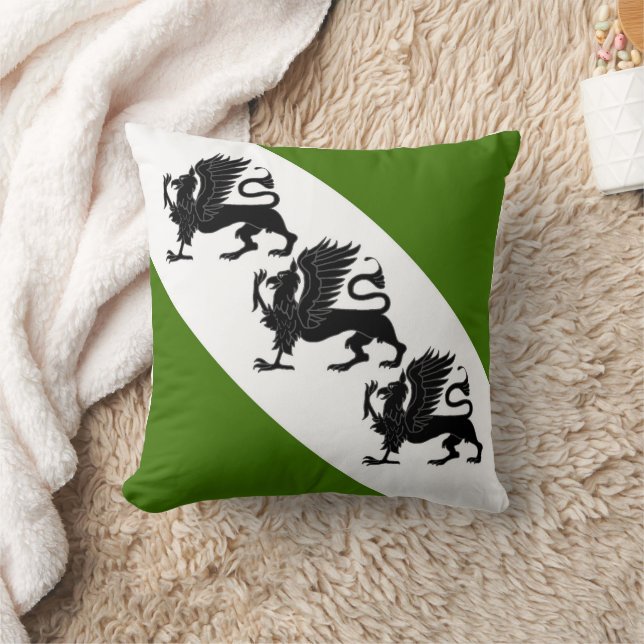 Canton of Gryphon Wald Populace Badge Throw Pillow (Blanket)