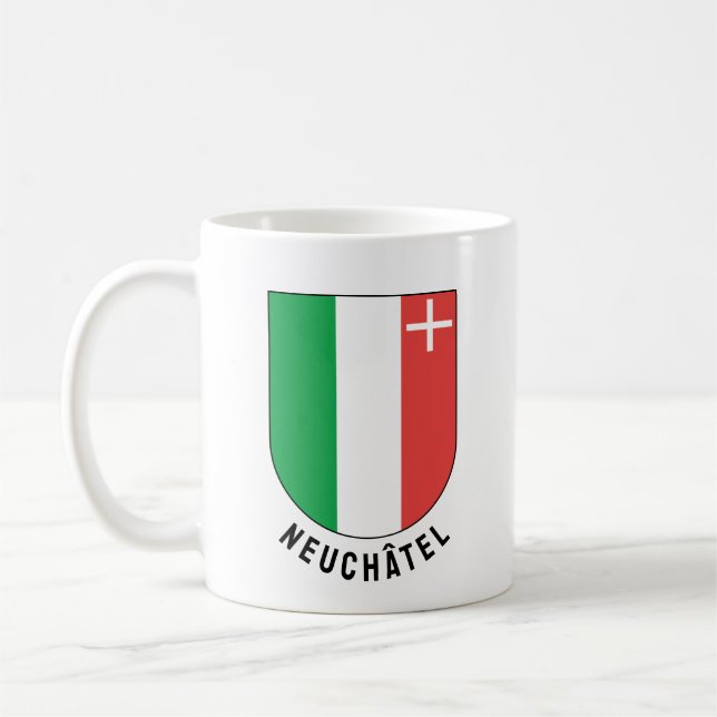 Canton of Neuchâtel coat of arms Coffee Mug (Left)