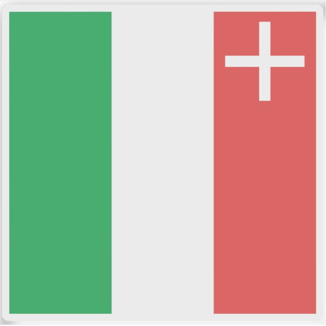 Canton of Neuchâtel (Neuchatel) flag, Switzerland Sticker (Front)