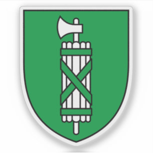Canton of Sankt Gallen (St Gall) flag, Switzerland Sticker