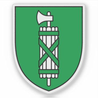 Canton of Sankt Gallen (St Gall) flag, Switzerland Sticker