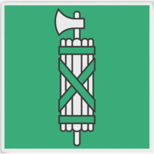 Canton of Sankt Gallen (St Gall) flag, Switzerland Sticker