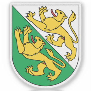 Canton of Thurgau coat of arms, Switzerland Sticker