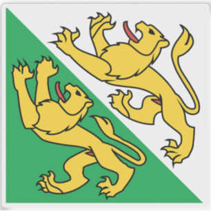 Canton of Thurgau flag, Switzerland Sticker