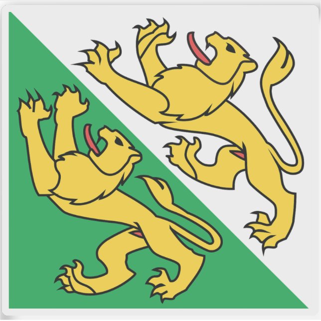 Canton of Thurgau flag, Switzerland Sticker (Front)