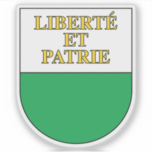 Canton of Vaud coat of arms, Switzerland Sticker