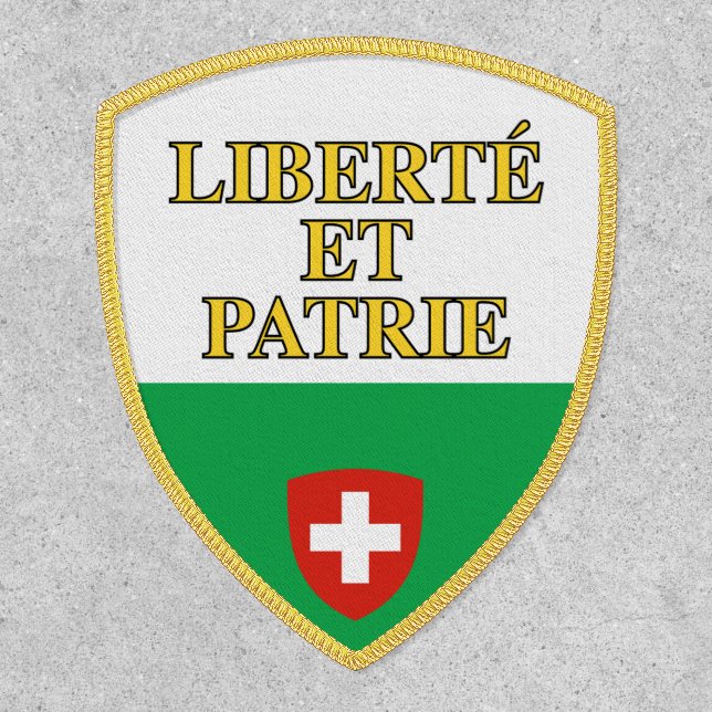 Canton of Vaud flag, Switzerland Patch (Front)