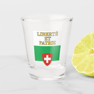 Canton of Vaud flag, Switzerland Shot Glass