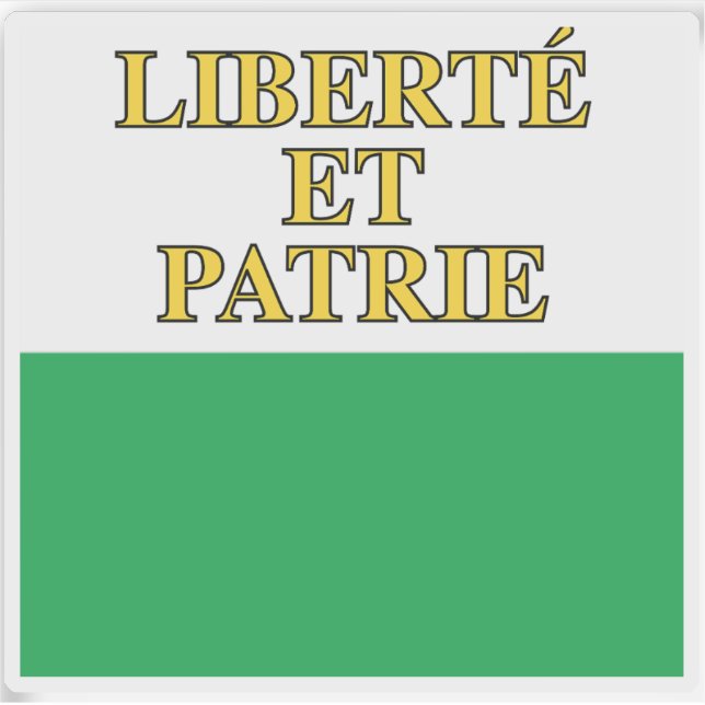 Canton of Vaud flag, Switzerland Sticker (Front)