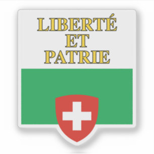 Canton of Vaud flag, Switzerland Sticker