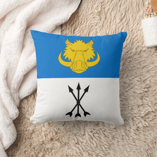 Canton of Vest Yorvik Populace Badge Throw Pillow (Blanket)