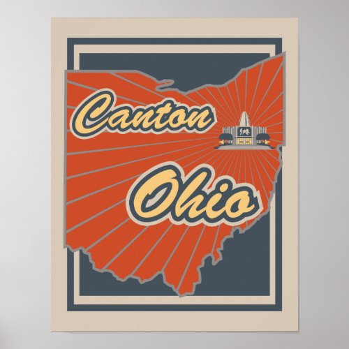 Canton Ohio Art Print _ Travel Poster
