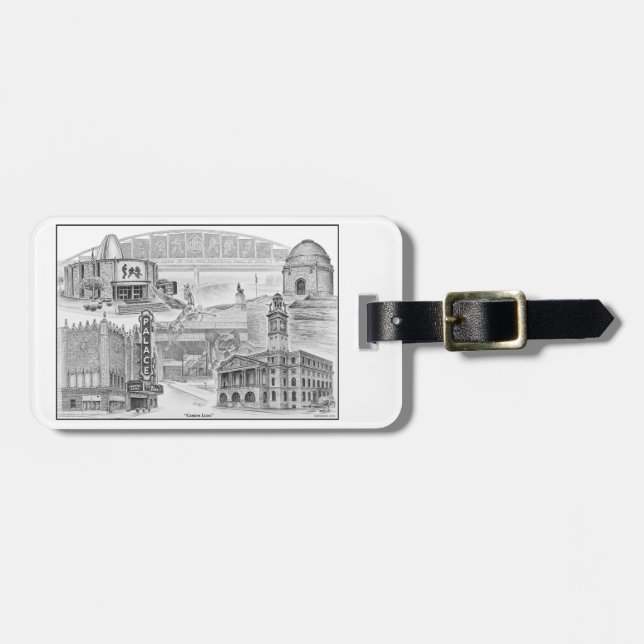 Canton Ohio Historic Landmarks Luggage Tag (Front Horizontal)