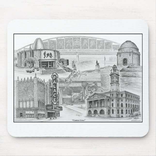 Canton Ohio Historic Landmarks Mouse Pad (Front)