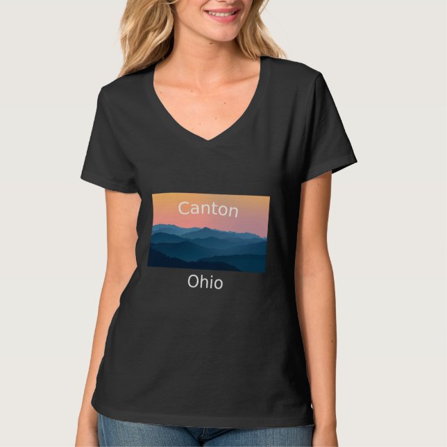 Canton Ohio Mountain sunset hometown T-Shirt (Front)