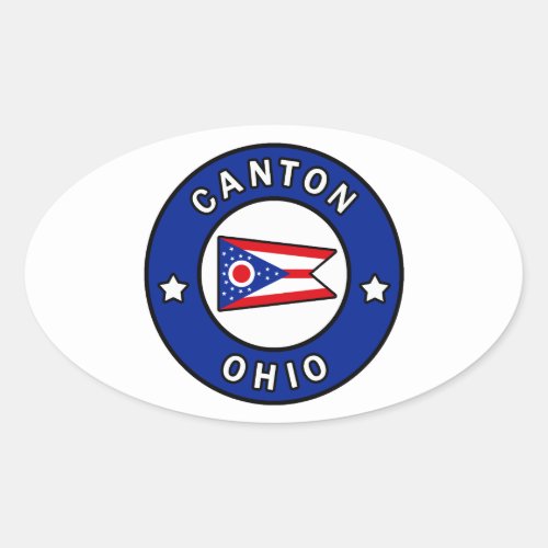 Canton Ohio Oval Sticker