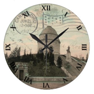 Canton, Ohio Post Card Clock - Mckinley Monument