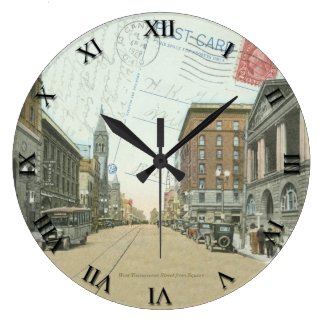 Canton Ohio Post Card Clock - W Tuscarawarus 1928
