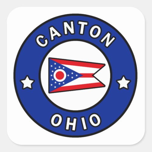 Canton Ohio Square Sticker