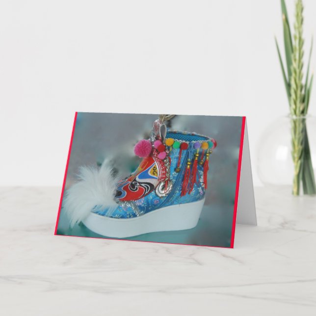 Cantonese Opera Colorful Shoe Card (Front)
