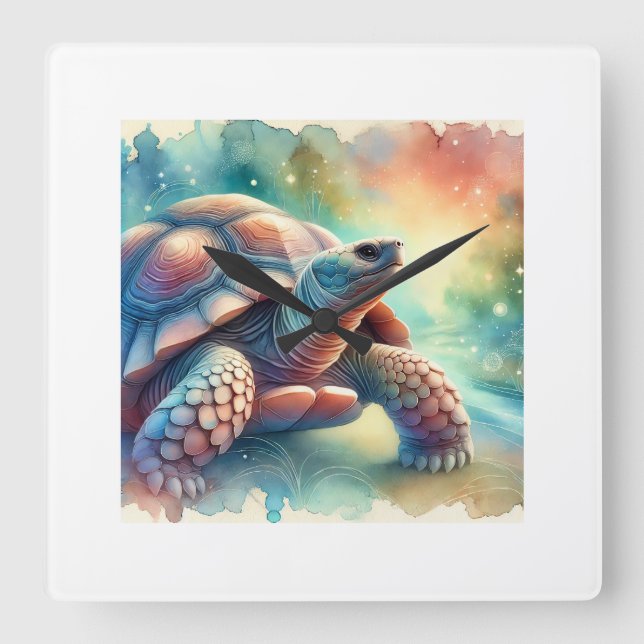 Cantors giant softshell turtle 250924AREF118 - Wat Square Wall Clock (Front)