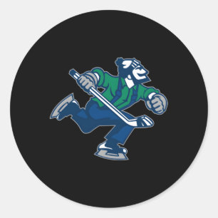 Canuck Hockey Ice Skating Canadian For Canada Team Classic Round Sticker
