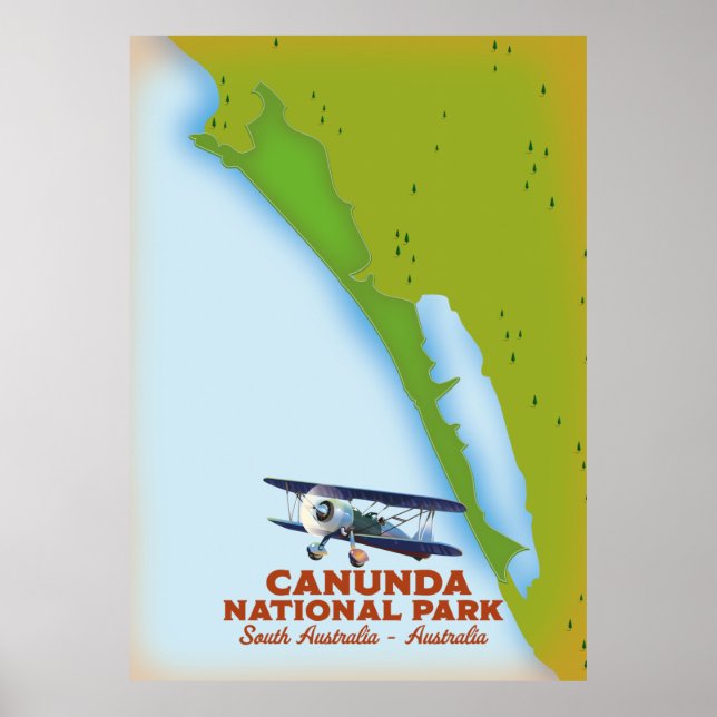 Canunda national park South australia map Poster (Front)