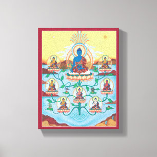 CANVAS - 8 Medicine Buddhas - Masters of Healing Print