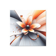 Canvas abstract flora wall art