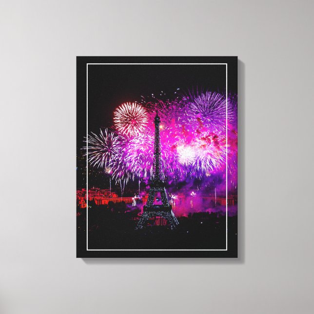 Canvas Art-Eiffel Tower Fireworks (Front)