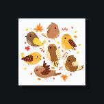 Canvas Art-Fall Birds<br><div class="desc">Canvas wall art shown with a cute autumn fall birds art print. 
Customize this item or buy as is.


Stock Image
freepik.com</div>
