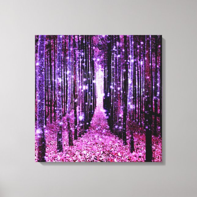 Canvas Art Magical Forest Purple Pink (Front)