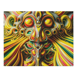 Canvas art metallic optical illusion