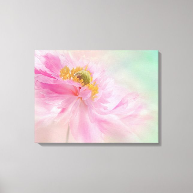 Canvas Art-Pink Flower Print (Front)