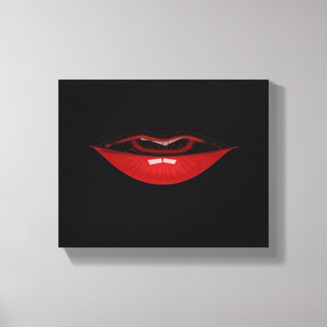Canvas Art-Red Lips Print (Front)
